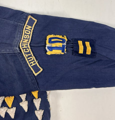 Vintage Cub Scouts BSA Shirt Youth Small Blue Official Uniform Patches Pins 60s