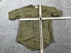 Vintage Boy Scouts Of America Shirt Boys Sanforized Green Official Uniform
