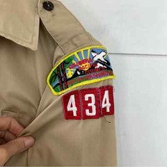 VTG BOY SCOUTS OF AMERICA Button Up Shirt Patches Size Youth 16