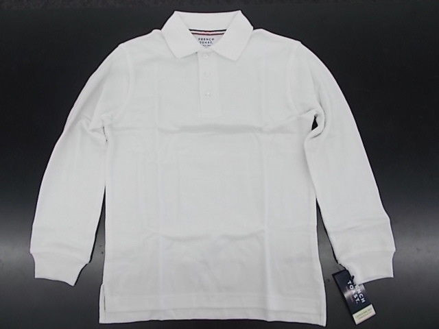 Boys French Toast $20 Uniform/Casual White Long Sleeved Polo Shirt Size 4 – 20