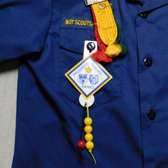 Boy Scouts Of America Shirt Boys Medium Blue Cub Scout Uniform Belt Webelos