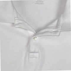 Lands’ End Polo Shirt Kids XL 18-20 White Short Sleeve Cotton School Uniform