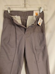 NWT A+ Easy Care Boys Grey School Uniform Pants Size 25×20.5 Husky Medium 12