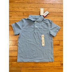 Cat & Jack Boys Light Blue Short Sleeve School Uniform Polo Shirt S 6/7 New
