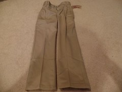 Boys, Arizona Jeans, School Uniform Pants, Size: 5 Slim,Pleated Front,Khaki, NWT