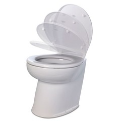 Jabsco Deluxe Flush 17″ Angled Back 12V Freshwater Electric Marine Toilet w/Sole