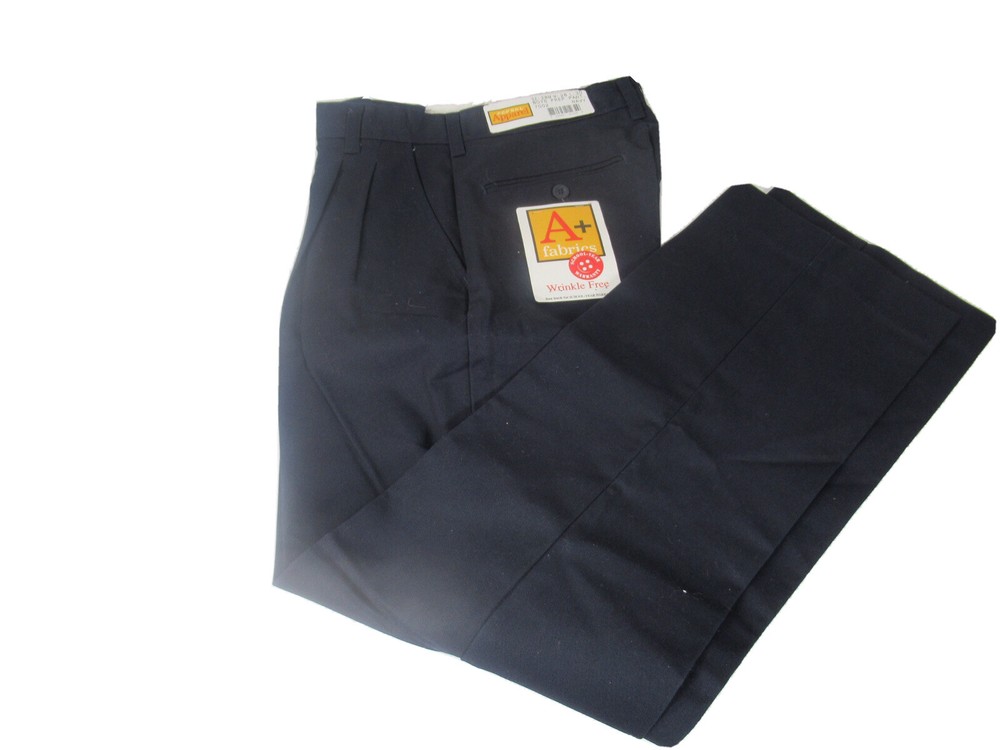 A+ Fabrics Boys Sz 28 M Waist 28 Length 30 Navy Blue School Pants Wrinkle Free
