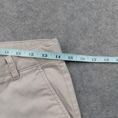 Nautica Shorts Boys 18 Beige School Uniform Twill Flat Front Chino Bermuda