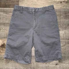 Gap Kids Size 16 Slim Boys Shorts Gray Dress Uniform Chino Flat Front🔥👀