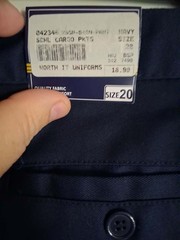 AUTHENTIC GALAXY Navy Blue Double Knee School Uniform Cargo Pants Sz 20 NWT