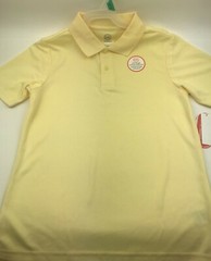 Boys Polo Shirt Size 10/12 Large Buttons Yellow Children Kids