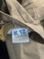 K-12 Gear Uniform Boys School Khakis 16 Husky With Waist Adjustable Straps