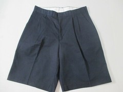 NEW BOYS UNIFORM PREP SHORTS SCHOOLBELLES 29″ WAIST PLEATED NAVY BLUE USA MADE