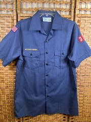 VTG Boy Scouts of America Shirt Youth X Large Blue Uniform Short Sleeve BSA USA