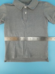 Wonder Nation Boys Size XS 4 – 5 Uniform Collar Shirt 1/4 Button Up Gray Grey