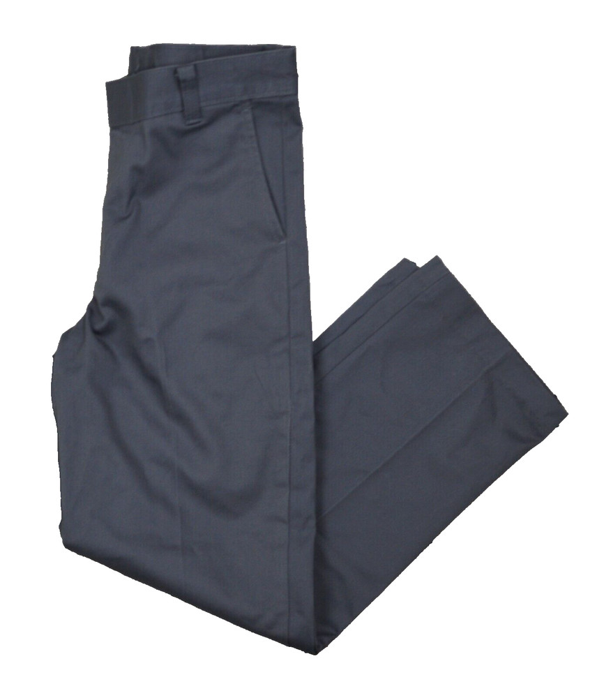 George Boys School Uniform Flat Front Straight Pants Adjusted Waist Gray Size 8