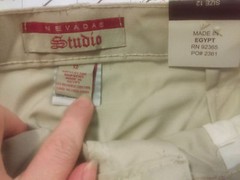 1 PR NEW NEVADA Studio Boys 12 Khaki Cargo Pants MSRP $49.00 100% Cotton Egypt