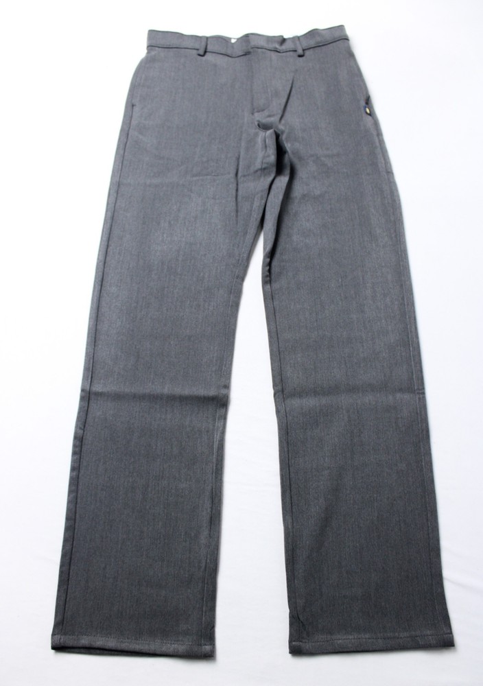 Dennis Boy’s Slim Crease Proof Flat Front Pants EJ2 Vintage Grey Size 16 NWT