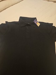 Authentic Galaxy School Uniforms, Black Polo, Size 14