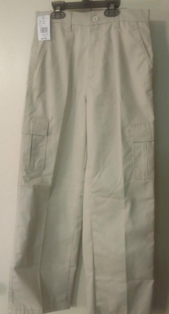 1 PR NEW NEVADA Studio Boys 12 Khaki Cargo Pants MSRP $49.00 100% Cotton Egypt