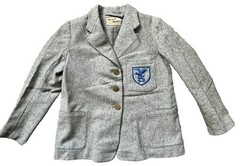VTG School Blazer Uniform Daniel Neal Grammar Gray WOOL Hogwarts Style