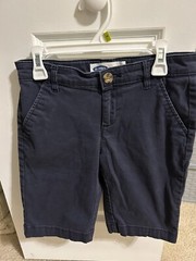 Old Navy Boys Shorts Size 12 Bermuda Dark Uniform Blue 26” Waist