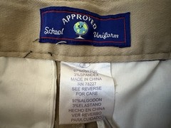 Approved School Uniform Boy’s Pants (2 Pairs) Size 6 Classic Chino Fit