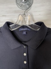 Lands’ End Polo Shirt Boys Large 14-16 Navy Blue Short Sleeve School Uniform