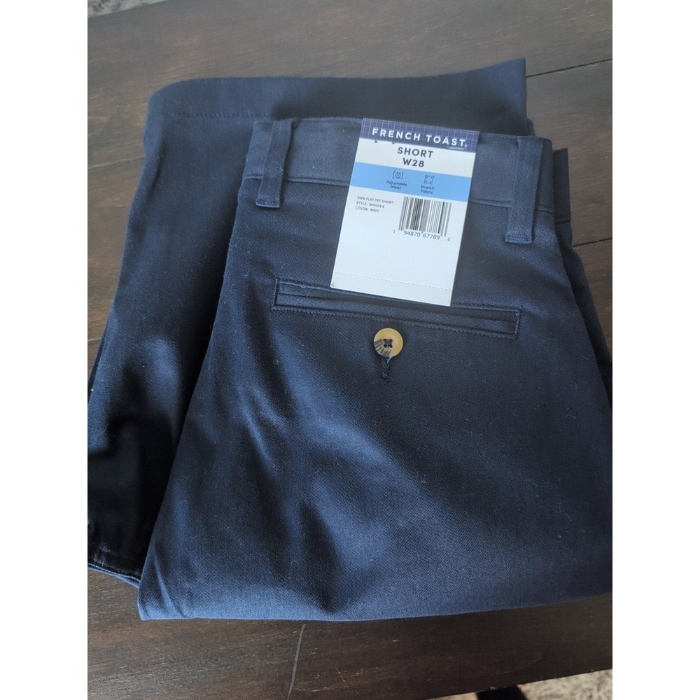 NWT W28 French Toast Navy School Uniform Shorts Preppy Old Money Dark Academia