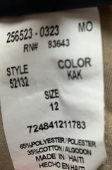 Classroom Uniform Shorts Elastic Waist Pull On Khaki Size 12 Set of 4