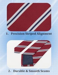 Striped Ties for Men 3.15″ Classic Plaid Pattern Mens Necktie Burgundy Striped
