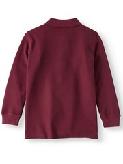 Wonder Nation Long Sleeve Polo Boys SIZE S RED WINE School Uniform –i5–