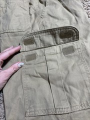 Pair Of NWT The Children’s Place Boys 14 Tan Navy Cargo Pants Slip On Uniform