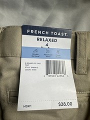 Boys French Toast Size 4 Relaxed Khakis School Uniform Pants Twill Power Knees