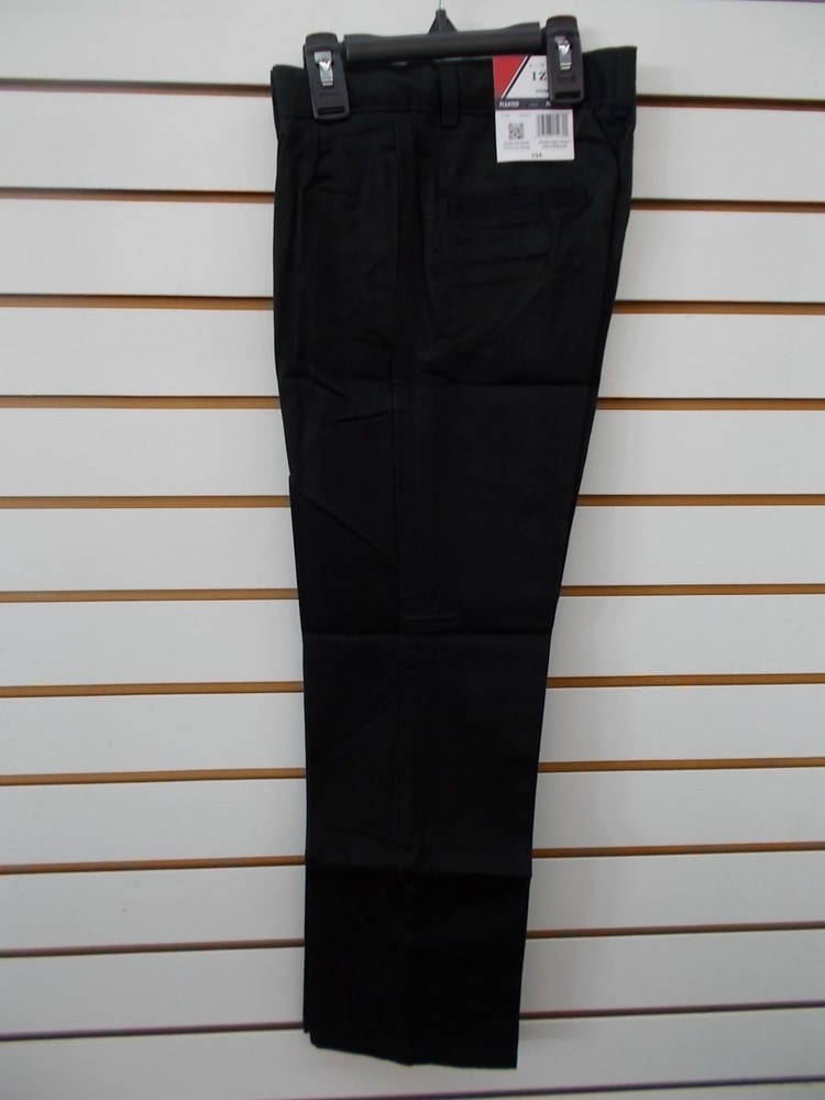 Boys IZOD $34 Black Uniform/Casual Pleated Pants Slim Sz 7-14 & Reg Sz 8-12