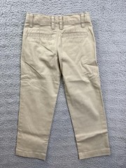 Cat & Jack Pants Boys 5 Beige Straight Leg Twill School Uniform Reinforced Knee