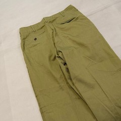 VTG Boy Scouts of America BSA Olive Union Made Uniform Pants Red Trim Kids 28×27