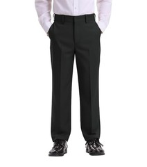 Dreammonkey 5T-20Years Boys Flat Front Dress Pants Uniform Pants 14 Black