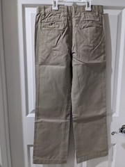 New Boys Cherokee Uniform Pants Size 10 Flat Front Adjustable Waist Khaki Color