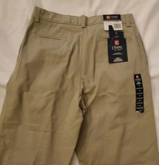 NWT CHAPS Approved Schoolwear 250 Khaki Uniform Pants Size 18 Regular 30″