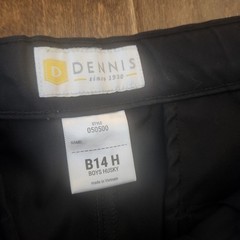 Dennis Uniform Boys 14 Husky Black School Uniform Shorts Flat Front