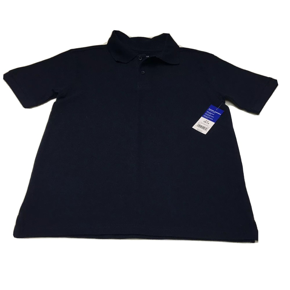 George Boys Shirt Size Large 10-12 Navy School Uniform NWT