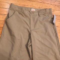 Cat & Jack Boy Quick Dry Uniform Shorts Khaki Size 18 NWT Adjustable Waist