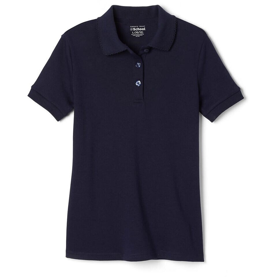 2-PACK – Boys/girl School Uniform Short Sleeve Shirt – NAVY BLUE 14/16 XL