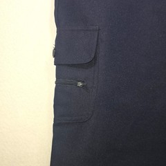 School Award Uniform Navy Blue Cargo Pants Wide Leg Silver Buckle Size 20