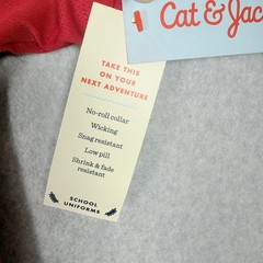 Cat & Jack Polo Shirt Boys Large Red No-Roll Collar Wicking School Uniform NWT
