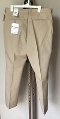 School Uniform Khaki Size38 Husky Adjustable Fit Tom Sawyer Wrinkle Free