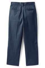 LANDS END Navy School Uniform Plain Front Chino Pants Boys 20 INSEAM 31″ NEW