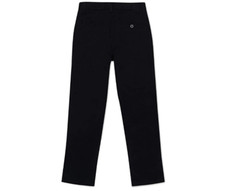 Nautica Big Boys’ Uniform Flat Front Pant, Black, Medium/12 R