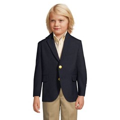 Lands’ End School Uniform Boys Hopsack Blazer Deep Navy Choose size